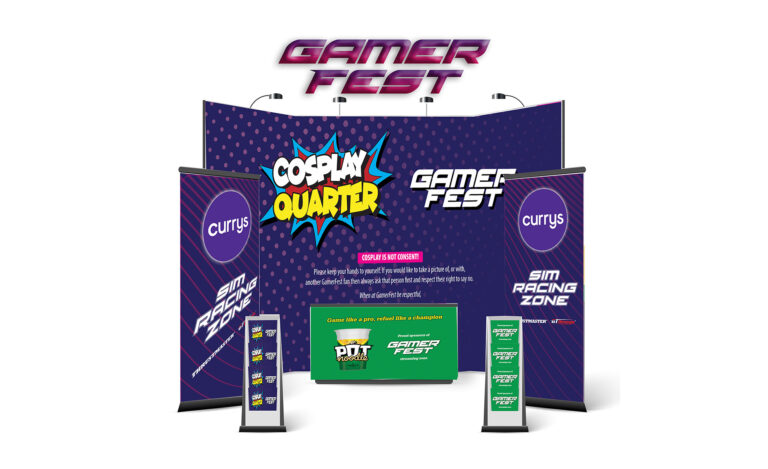 gamer fest event signage